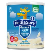 PediaSure Grow & Gain Vanilla Shake Mix, 14.1 oz