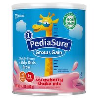 PediaSure Grow & Gain Strawberry Shake Mix, 14.1 oz