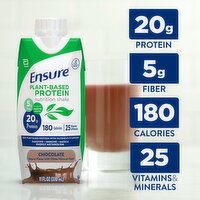 Ensure Chocolate Plant-Based Protein Nutrition Shake, 11 fl oz, 4 count