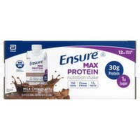 Ensure Milk Chocolate Max Protein Nutrition Shake Value Pack, 11 fl oz, 12 count