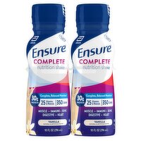 Ensure Complete Vanilla Nutrition Shake, 4 count, 10 fl oz, 40 Fluid ounce