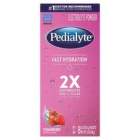 Pedialyte Fast Hydration Strawberry Electrolyte Powder, 0.3 oz, 8 count