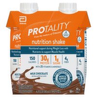 Protality Milk Chocolate Nutrition Shake, 11 fl oz, 4 count