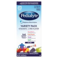 Pedialyte Electrolyte Powder Packets Variety Pack, 0.28 oz, 8 count