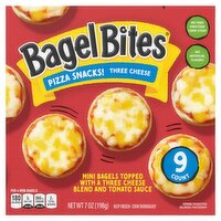 Bagel Bites Three Cheese Pizza Snacks!, 9 count, 7 oz