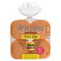 Artesano Potato Buns, 8 count, 15 oz