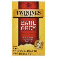 Twinings Earl Grey Flavoured Black Tea Bags, 20 count, 1.41 oz, 1.41 Ounce