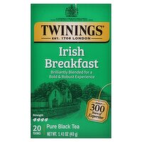 Twinings Irish Breakfast Pure Black Tea Bags, 20 count, 1.41 oz, 1.41 Ounce