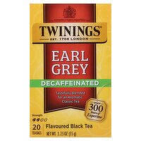 Twinings Decaffeinated Earl Grey Flavoured Black Tea Bags, 20 count, 1.23 oz