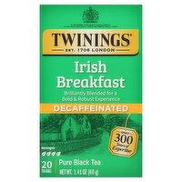 Twinings Decaffeinated Irish Breakfast Pure Black Tea Bags, 20 count, 1.41 oz, 1.41 Ounce