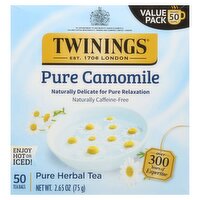 Twinings Pure Camomile Herbal Tea Bags Value Pack, 50 count 2.65 oz