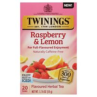 Twinings Raspberry & Lemon Flavoured Herbal Tea Bags, 20 count, 1.76 oz