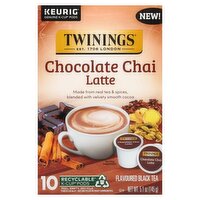 Twinings Chocolate Chai Latte Flavoured Black Tea K-Cup Pods, 10 count, 5.1 oz