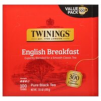 Twinings English Breakfast Pure Black Tea Bags Value Pack, 100 count, 7.05 oz, 7.05 Ounce