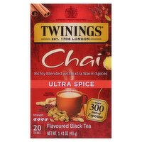 Twinings Chai Ultra Spice Flavoured Black Tea Bags, 20 count, 1.41 oz