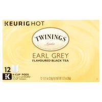 Twinings Earl Grey Flavoured Black Tea K-Cup Pods, 12 count, 1.26 oz
