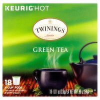 Twinings of London Green Tea K-Cup Pods, 0.11 oz, 18 count