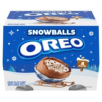 Oreo Snowballs Creme Filled Candy with Cookie Pieces, 4 count, 3.9 oz