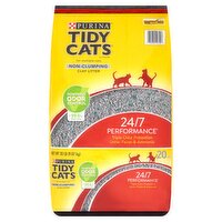 Purina Tidy Cats 24/7 Performance Non-Clumping Clay Litter for Multiple Cats, 20 lb