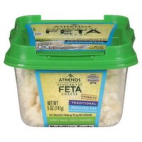 Athenos Crumbled Traditional Reduced Fat Feta Cheese, 5 oz, 141 Gram