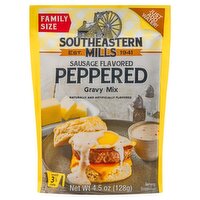 Southeastern Mills Sausage Flavored Peppered Gravy Mix Family Size, 4.5 oz