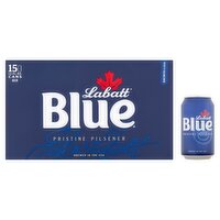 Labatt Blue Pristine Pilsener Beer, 12 fl oz, 15 count
