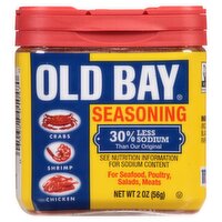 Old Bay 30% Less Sodium Seasoning, 2 oz, 2 Ounce