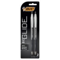 BIC Glide Ultra Smooth Writing Ball Pens, 2 count, 2 Each