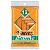 BIC Sensitive Single Blade Razor, 12 count