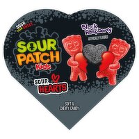 Sour Patch Kids Black Raspberry Sour Hearts Soft & Chewy Candy, 3.45 oz