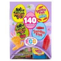 Sour Patch Kids/Swedish Fish Mini Soft & Chewy Candy, 140 count, 2 lb 5.92 oz