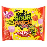 Sour Patch Kids Lolli Pop with Sour Candy Dipping Powder, 20 count, 10.58 oz