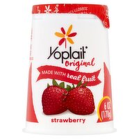 Yoplait Original Strawberry Low Fat Yogurt, 6 oz