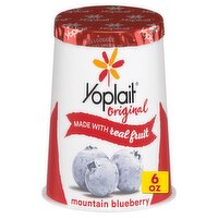 Yoplait Original Mountain Blueberry Low Fat Yogurt, 6 oz