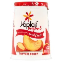 Yoplait Original Harvest Peach Low Fat Yogurt, 6 oz, 6 Ounce