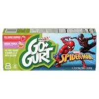 Yoplait Go-Gurt Wall Crawler Strawberry and Heroic Punch Fat Free Yogurt, 2.0 oz, 8 count, 16 Ounce