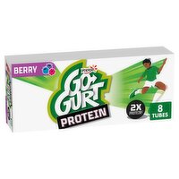 Go Gurt Berry Protein Low Fat Yogurt, 2.0 oz, 8 count