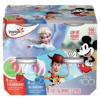 Yoplait Strawberry and Blueberry Low Fat Yogurt Value Pack, 4 oz, 8 count