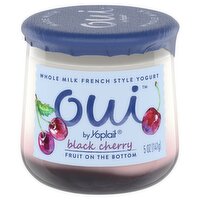 Oui by Yoplait Black Cherry Fruit on the Bottom Whole Milk French Style Yogurt, 5 oz, 5 Ounce