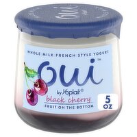 Oui by Yoplait Black Cherry Fruit on the Bottom Whole Milk French Style Yogurt, 5 oz