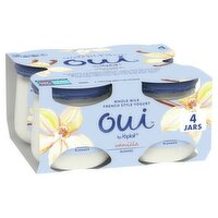 Oui by Yoplait Vanilla Blended Whole Milk French Style Yogurt, 5 oz, 4 count