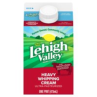 Lehigh Valley Dairy Farms Ultra-Pasteurized Heavy Whipping Cream, 1 pint