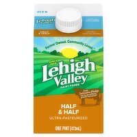 Lehigh Valley Dairy Farms Ultra-Pasteurized Half & Half, one pint