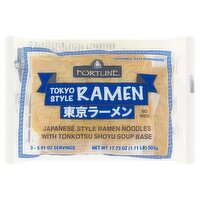 Fortune Tokyo Style Japanese Style Ramen Noodles with Tonkotsu Shoyu Soup Base, 5.91 oz