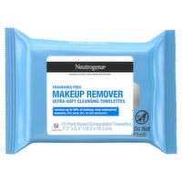 Neutrogena Fragrance Free Makeup Remover Ultra-Soft Cleansing Towelettes, 25 count, 25 Each