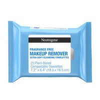 Neutrogena Fragrance Free Makeup Remover Ultra-Soft Cleansing Towelettes, 25 count