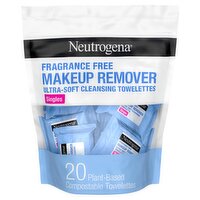 Neutrogena Singles Fragrance Free Makeup Remover Ultra-Soft Cleansing Towelettes, 20 count