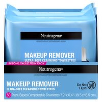 Neutrogena Makeup Remover Ultra-Soft Cleansing Towelettes Special Value Twin Pack, 50 count