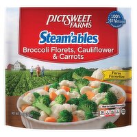 Pictsweet Farms® Steam'ables® Broccoli Florets, Cauliflower & Carrots, Farm Favorites, Frozen Vegetables, 10 oz