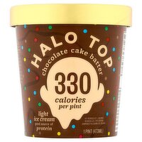 Halo Top Creamery Chocolate Cake Batter Light Ice Cream, 1 pint, 1 Pint